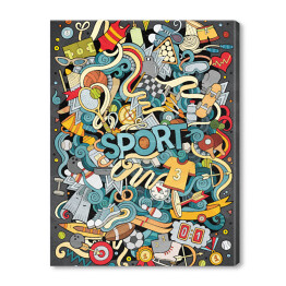 Rysunek kolorowy - symbole nawiązujące do sportu