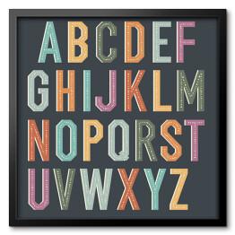 Kolorowe ozdobne litery - alfabet