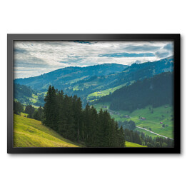 Widok na góry i doliny Rinderberg, Szwajcaria