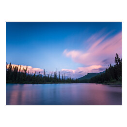 Niebiesko różowy krajobraz Banff