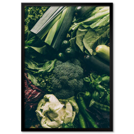 Wyjątkowa kuchenna kompozycja z zielonymi warzywami