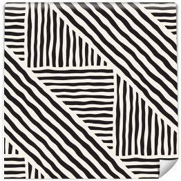 Bezszwowe geometryczne linie doodle wzór w czerni i bieli. Adstract ręcznie rysowane retro tekstury.