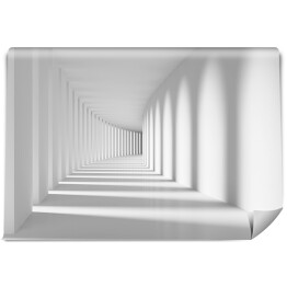 Szary prosty korytarz 3D