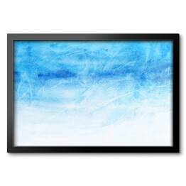 Akwarelowy niebieski krajobraz - abstrakcja