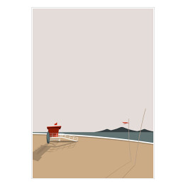 Plaża latem - pocztówka z wakacji