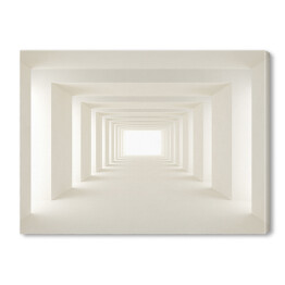 Symetryczny tunel 3D - biel