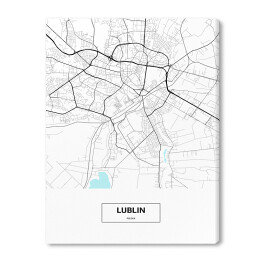 Mapa Lublina z podpisem na białym tle