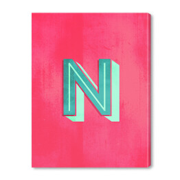 Kolorowe litery z efektem 3D - "N"