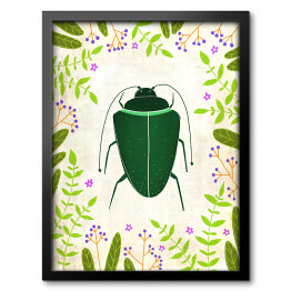 Zielony żuczek - robaczki