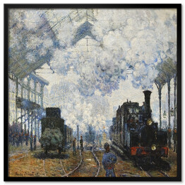 Claude Monet Przybycie pociągu Normandii. Reprodukcja obrazu
