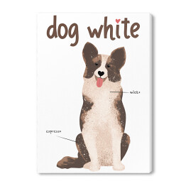Kawa z psem - dog white