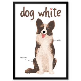 Kawa z psem - dog white