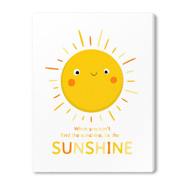 Uśmiechnięte słoneczko - ilustracja z napisem