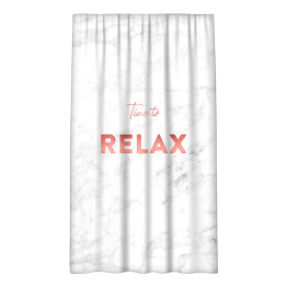 "Time to relax" - stylowa typografia na jasnym marmurze