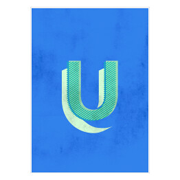 Kolorowe litery z efektem 3D - "U"