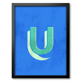 Kolorowe litery z efektem 3D - "U"