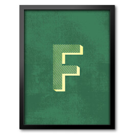 Kolorowe litery z efektem 3D - "F"