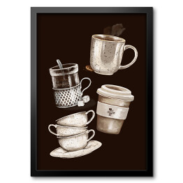 Kawa czarna - ilustracja