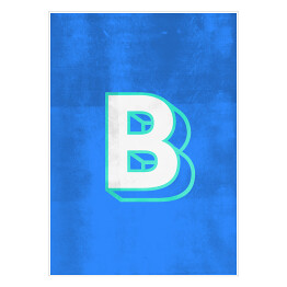 Kolorowe litery z efektem 3D - "B"
