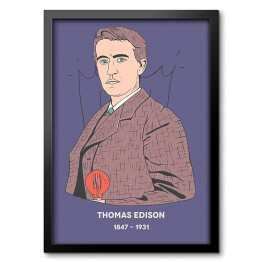 Thomas Edison - znani naukowcy - ilustracja