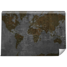 Szczegółowa mapa świata z napisami