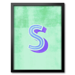 Kolorowe litery z efektem 3D - "S"