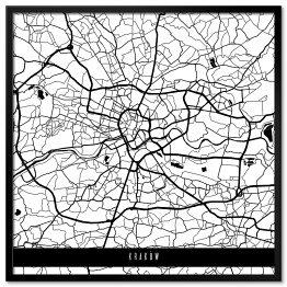 Mapy miast świata - Kraków - biała