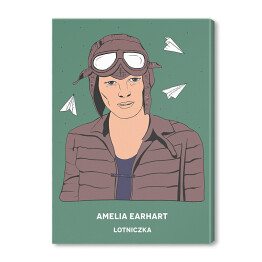 Amelia Earhart - inspirujące kobiety - ilustracja