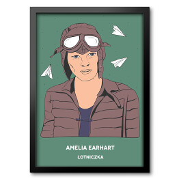 Amelia Earhart - inspirujące kobiety - ilustracja