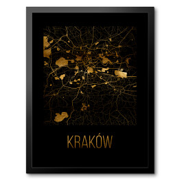 Czarno złota mapa - Kraków
