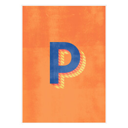 Kolorowe litery z efektem 3D - "P"
