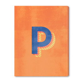 Kolorowe litery z efektem 3D - "P"