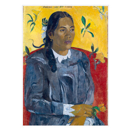 Paul Gauguin "Tajlandzka kobieta z kwiatem" - reprodukcja