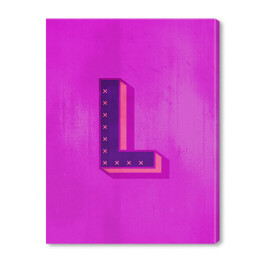 Kolorowe litery z efektem 3D - "L"