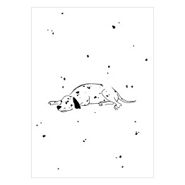 Spokojny dalmatyńczyk - ilustracja