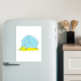 Niebieski słonik - ilustracja