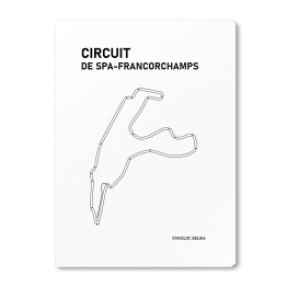 Circuit De Spa - Francorchamps - Tory wyścigowe Formuły 1 - białe tło