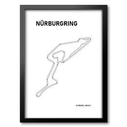 Nurburgring - Tory wyścigowe Formuły 1 - białe tło