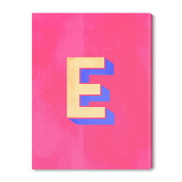 Kolorowe litery z efektem 3D - "E"