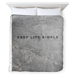 "Keep life simple" - typografia na marmurze