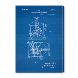N. Tesla - patenty na rycinach blueprint - 6