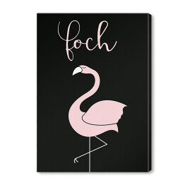 "Foch" z flamingiem - typografia