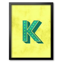 Kolorowe litery z efektem 3D - "K"