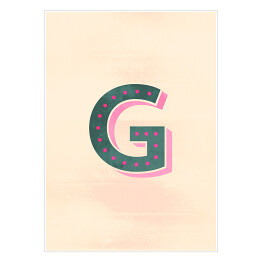 Kolorowe litery z efektem 3D - "G"