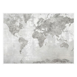 Mapa świata w odcieniach szarości