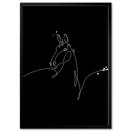 Minimalistyczny koń - czarne konie
