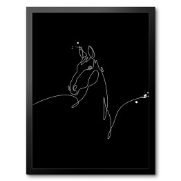 Minimalistyczny koń - czarne konie