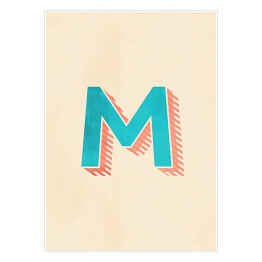 Kolorowe litery z efektem 3D - "M"