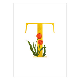 Roślinny alfabet - litera T jak tulipan