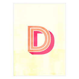 Kolorowe litery z efektem 3D - "D"
